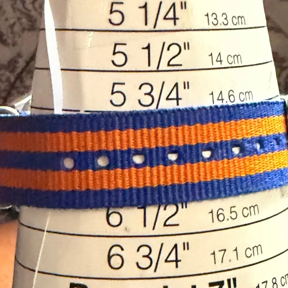 U.S. Polo Assn. Junior Sport Watch - Blue & Orange Nylon Strap New Battery
